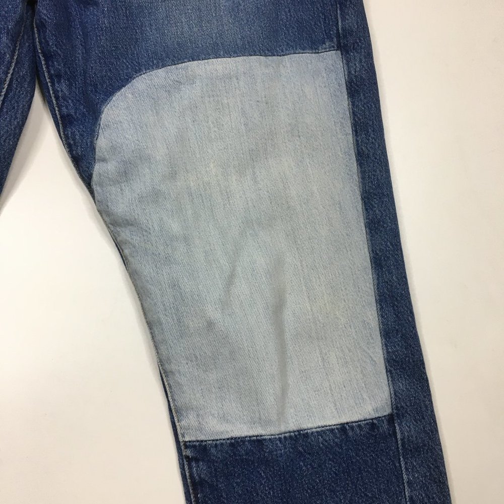 Frame Le Original Patchwork Distressed Button Fly… - image 8